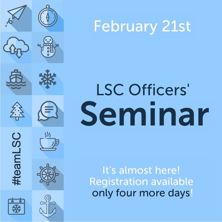 Only 4 more days! Officer, don’t miss the registration date! Meet #teamLSC on February…