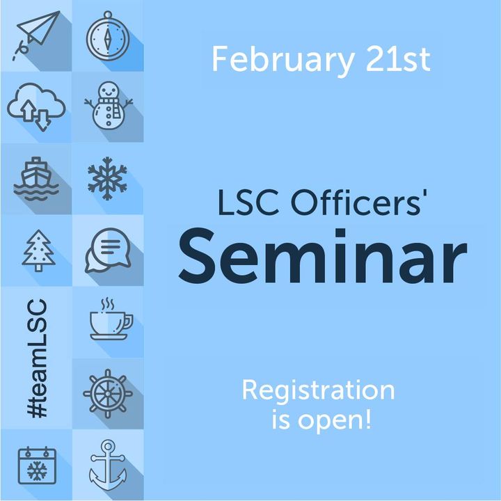 The new Officers&#8217; Seminar has been announced! Save the date meet #teamLSC on February…