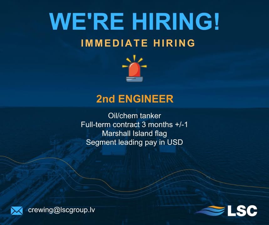 Immediate Hiring: Second Engineer #TeamLSC
