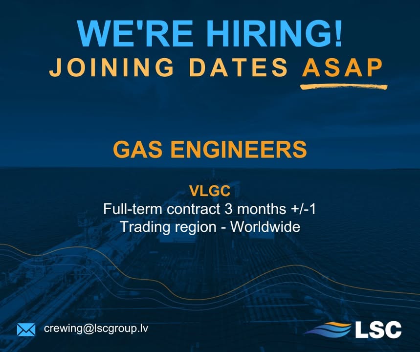 Opportunity to join our GAS fleet!