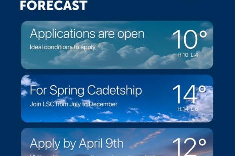 A fresh wave of opportunity is here Applications for the Spring Cadet Program are…