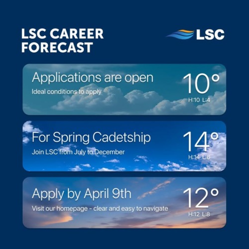 A fresh wave of opportunity is here Applications for the Spring Cadet Program are…